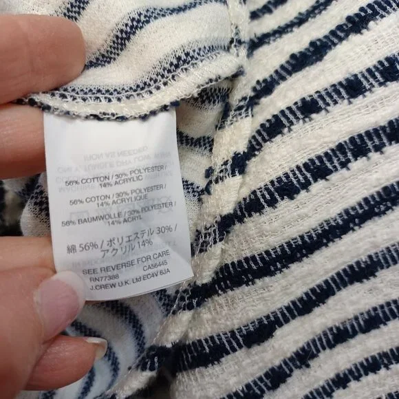 Madewell Butterfly‎ Top Womens Sz Small Isley Stripe Black White Square Neck - Picture 6 of 13